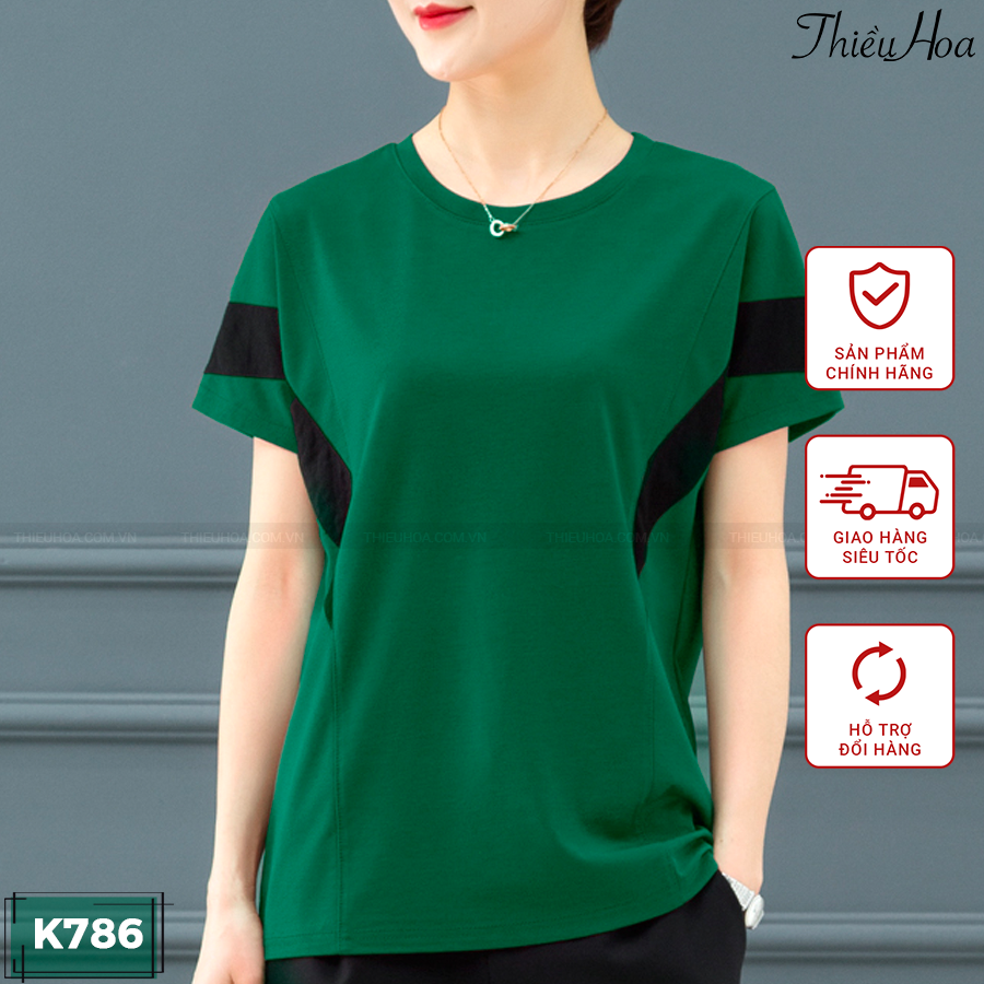 Áo thun Cotton K786 chất vải Thun Cotton mềm mại co giản thoáng mát