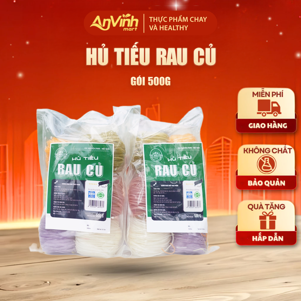 Hủ tiếu rau củ nguyên chất healthy Tây Nguyên Food - Việt Nam 500g