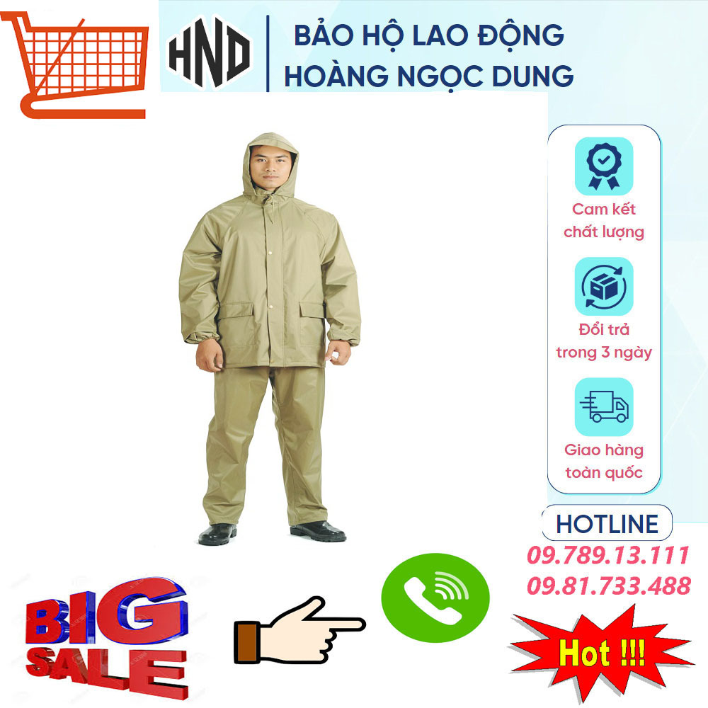 Bộ quần áo mưa-quân-nhu, quần áo đi mưa, quần áo mưa