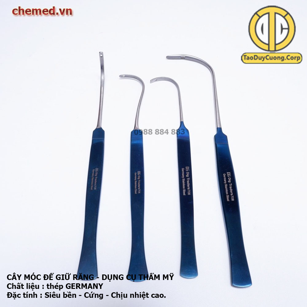 Cây móc răng, giữ răng trong phẫu thuật thẩm mỹ, y tế - dụng cụ phẫu thuật thẩm mỹ