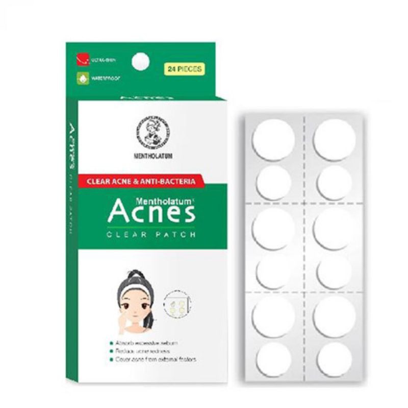 🎊Miếng dán mụn Acnes Clear Patch Hộp 24 miếng🎀