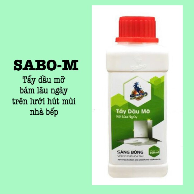 Tẩy dầu mỡ SABO-M, Vệ sinh bếp gas. xoong nồi