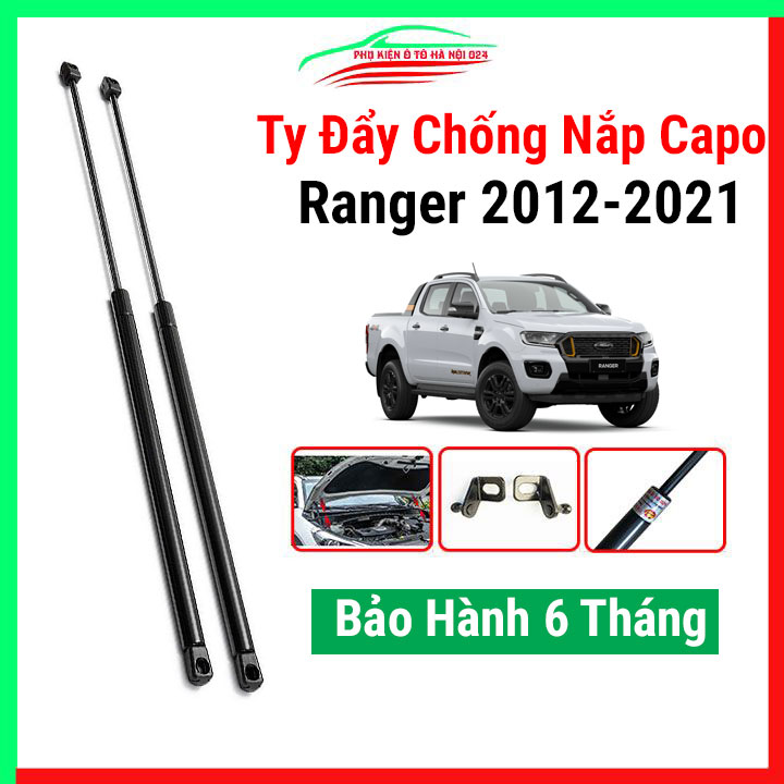 Bộ 2 ty thủy lực chống nắp capo ô tô Fod Ranger 2012-2021, ben hơi đẩy capo ô tô có kèm phụ kiện