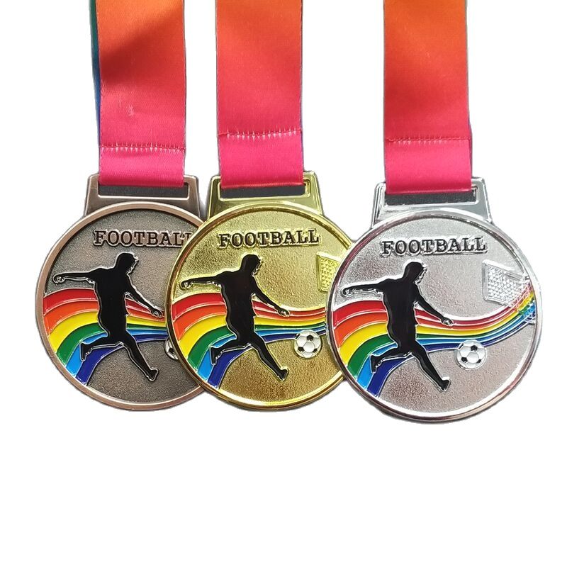 Quà Lưu Niệm Bóng Đá Huy Chương Trao Giải Bóng Đá Có Hình Và Chữ Football