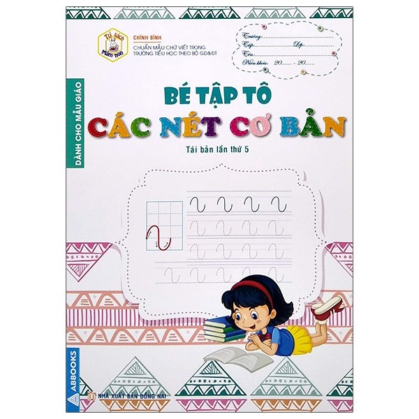 Bé tập tô màu chữ và số các loại