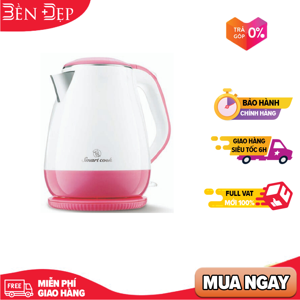 Ấm đun nước siêu tốc Smartcook 1.5L KES-3862 (Giá áp dụng giao tại HN, HCM& các tỉnh liên hệ shop)