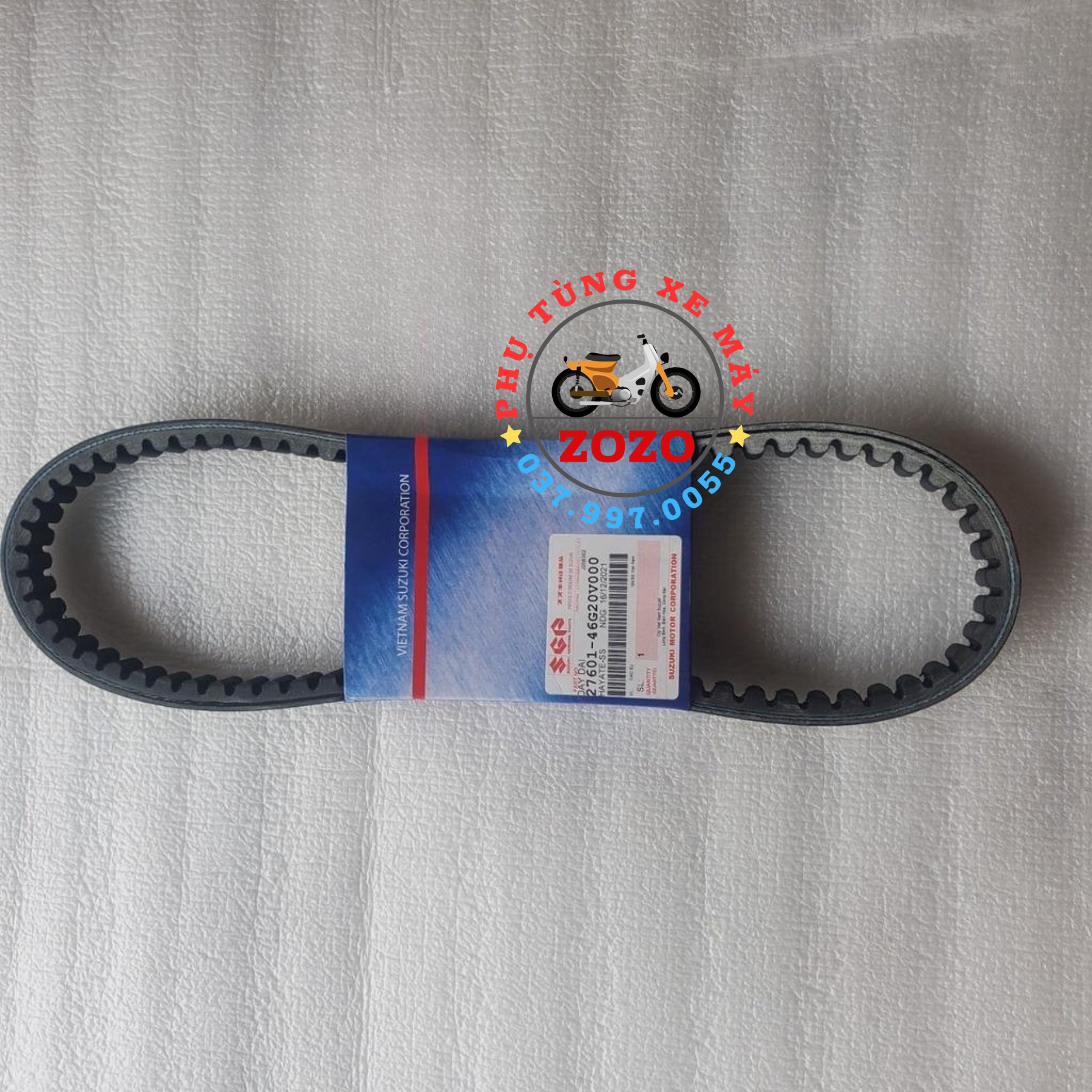 Dây curoa Hayate 125 - Hayate Ss zin mới Suzuki 27601-46G20V000