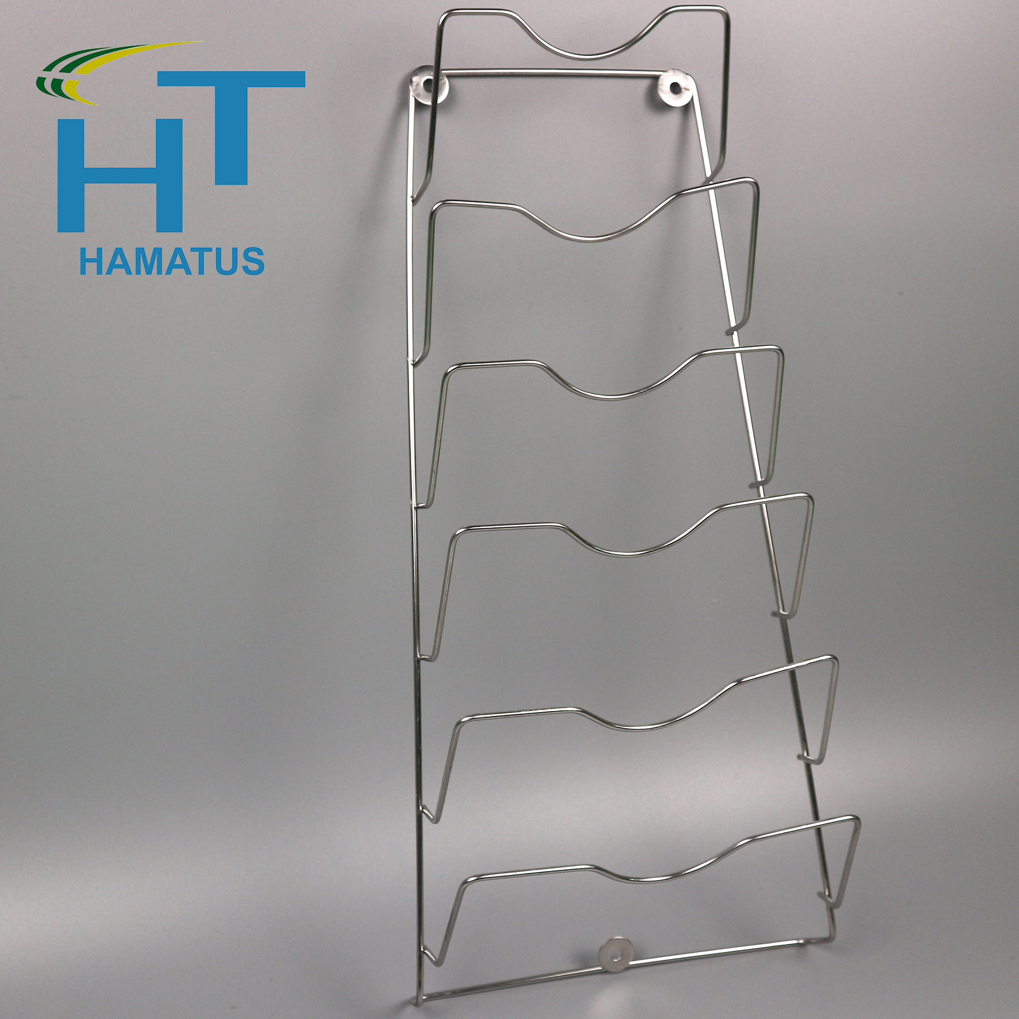 Kệ Treo Vung Nắp Xoong Nồi Inox Gắn Tường 6 Tầng, Kèm Phụ Kiện Ốc Vít