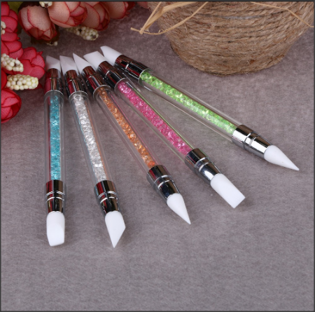 Cọ silicon 01 cây (ngẫu nhiên) hỗ trợ dán phoi, đắp gel lặn hoa trang trí móng làm nail