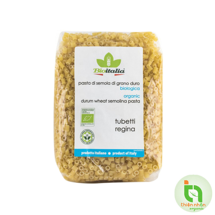 Nui ống nhỏ hữu cơ 500g Bioitalia organic Tubetti regina 500g
