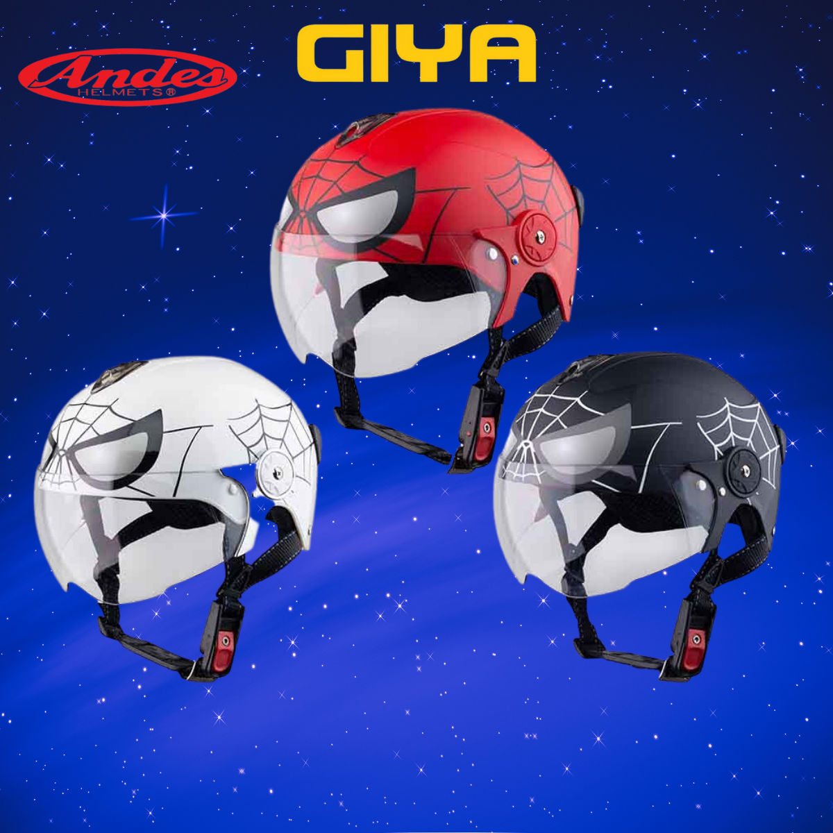 Nón bảo hiểm trẻ em có kính Andes 108K, mũ bảo hiểm xe máy hình thú 1 size cho bé - Giya Helmet