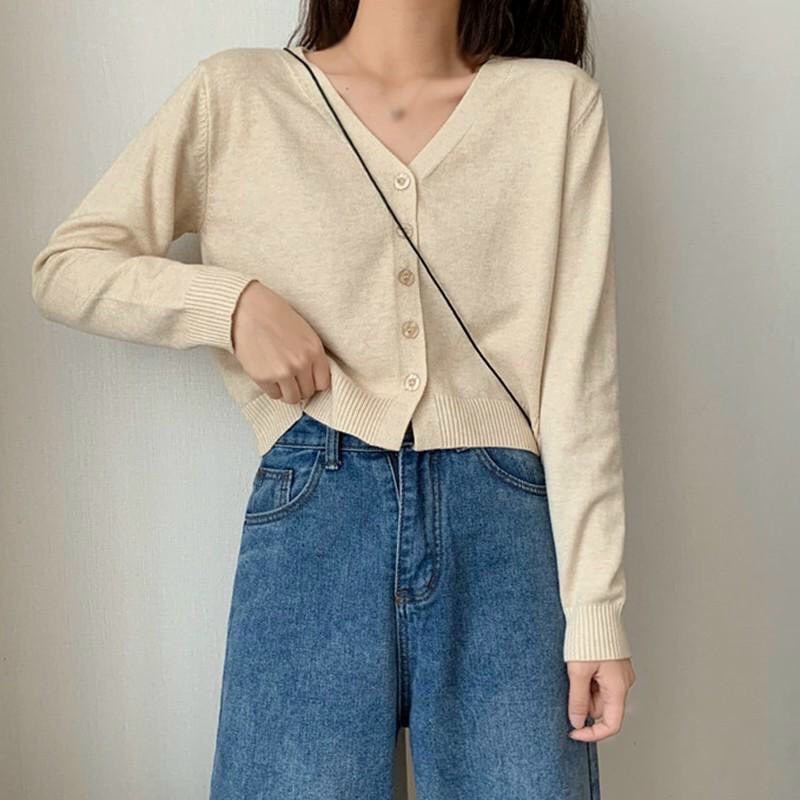 Áo cardigan 5 cúc mềm đẹp Hàng quảng châu