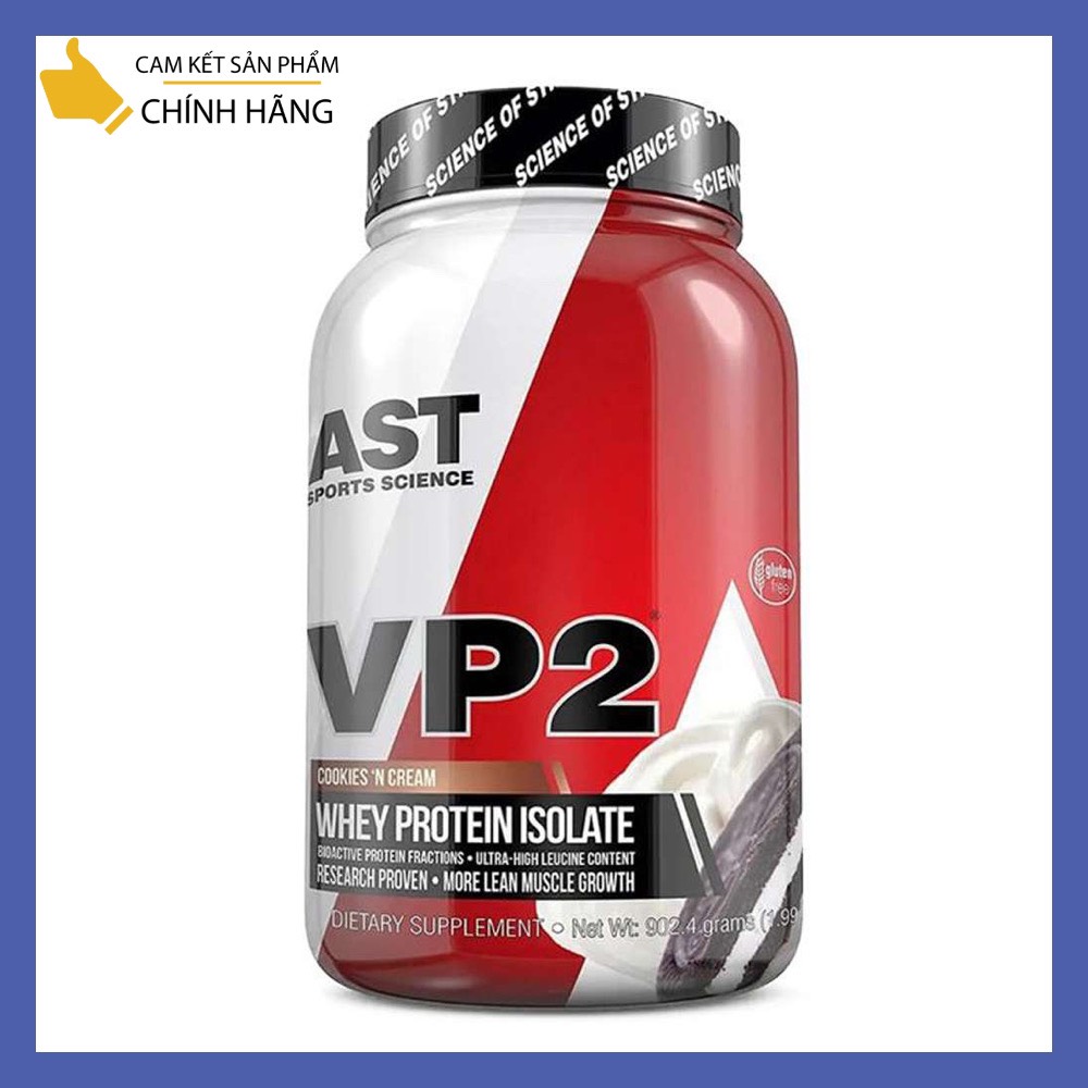 AST VP2 100% Hydrolyzed Isolate Whey 2 lbs (908gram) Sữa Tăng Cơ Bắp Không Tăng Mỡ.