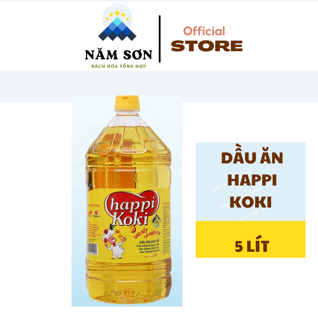 Dầu ăn cao cấp Happi Koki chai 5 lít
