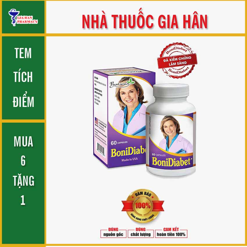 BoniDiabet - Dành Cho Người Bệnh Tiểu Đường - 60 viên