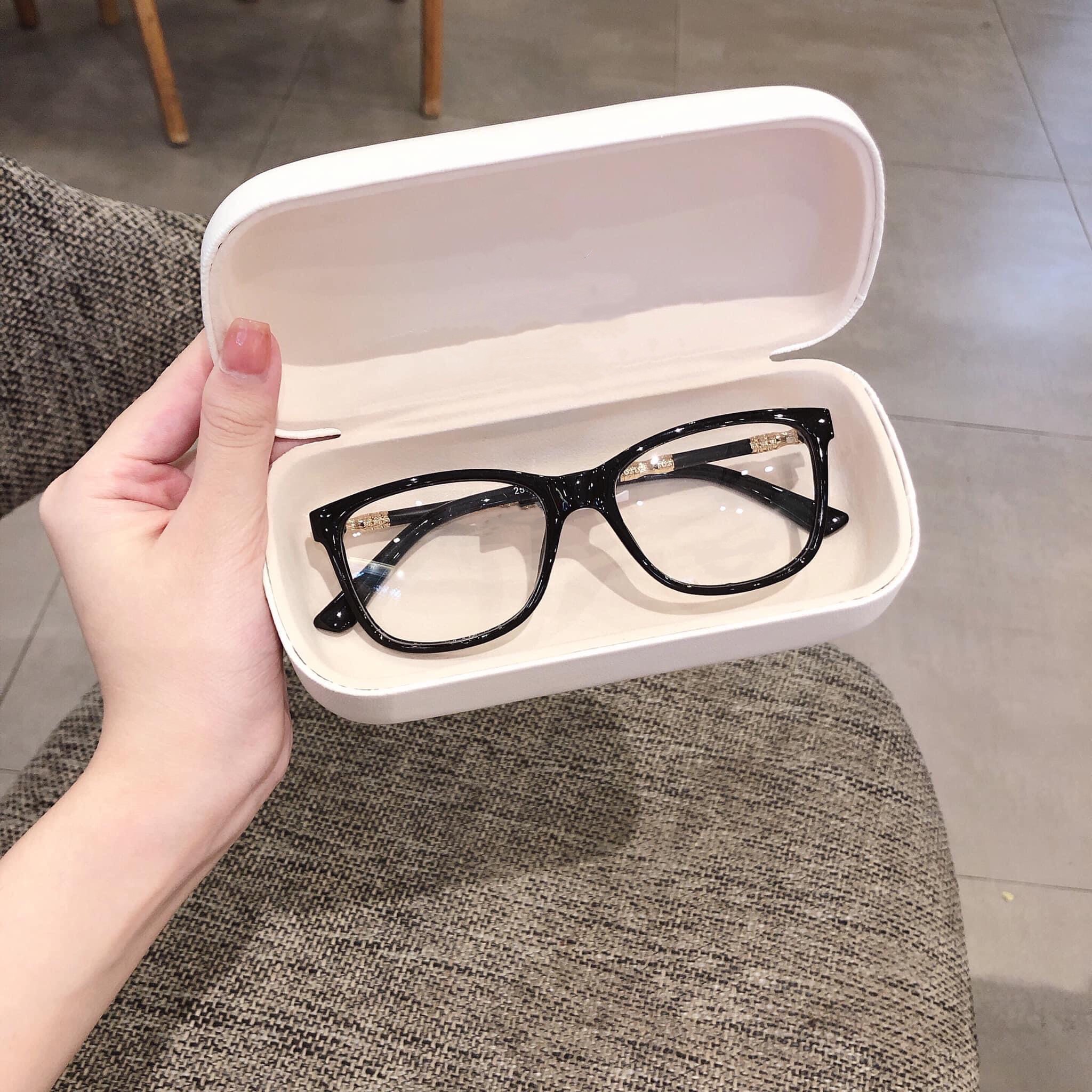 Kính mắt nam nữ giả cận gọng kính cận mặt vuông sang chảnh