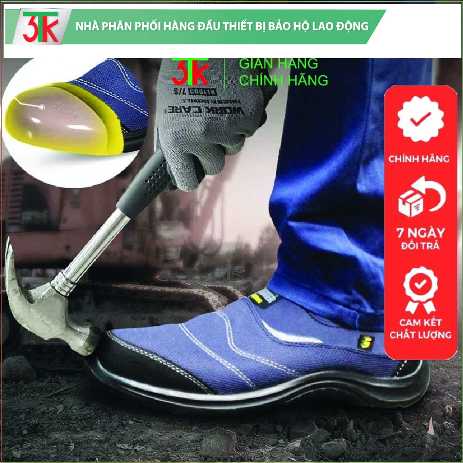 [Chính hãng] YUKON S1P Giày Bảo Hộ Safety Jogger Chống đinh, Chống Dập Ngón, Chống Trơn Trượt, Giày lười Gọn nhẹ