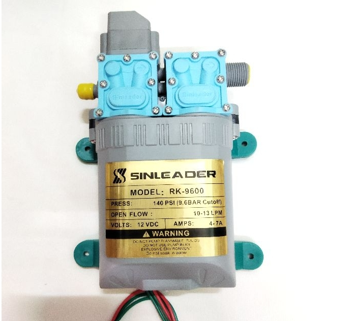 Bơm tăng áp Sinleader 12V công suất 60w -120w dùng tưới lan, xịt thuốc, tăng áp máy giặt vòi sen