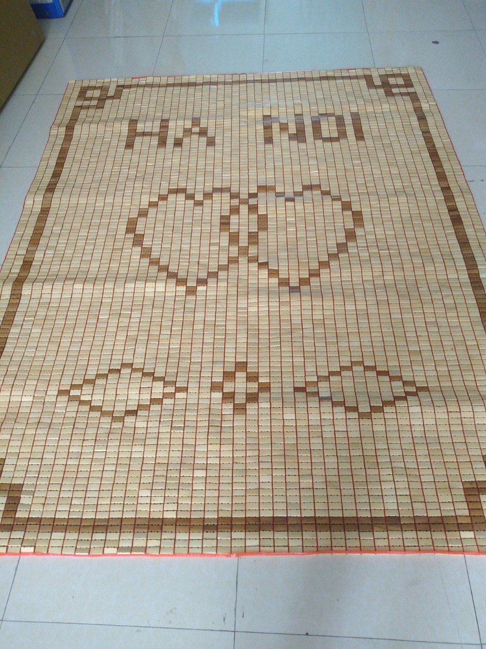 Chiếu trúc/ chiếu tre 1m2*2m hạt vàng không viền Trúc Linh hàng Việt Nam