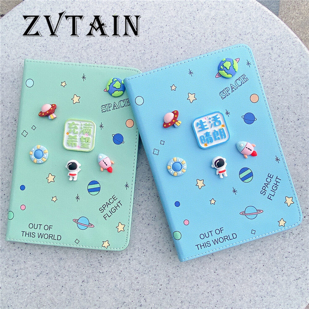 Ốp Phi Hành Gia 3D Chất Lượng Cao, Ốp Cho IPad Mini 1 2 3 4 5 Chân Đế Thông Minh Funda PU Chống Sốc Ốp Cho IPad 2 3 4 5 6 7 8 Cho IPad Air 1 2 3 4 Ốp Lưng