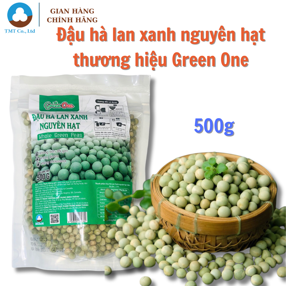 Đậu hà lan xanh nguyên hạt green one 500g