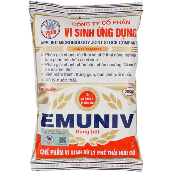 Chế phẩm EMUNIV (ủ phân và rác thải) – Gói 200 gram