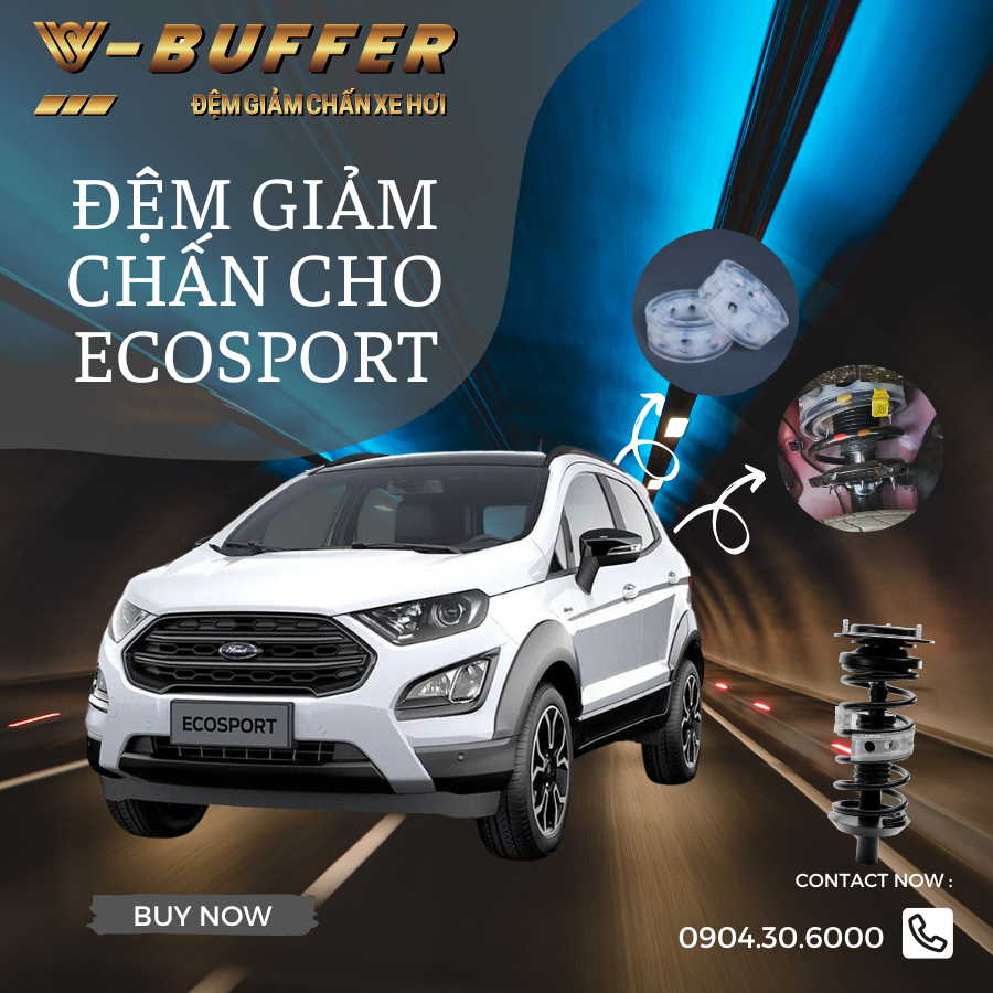 [Ford Ecosport] Đệm cao su giảm chấn cho ô tô- bộ 4 chiếc