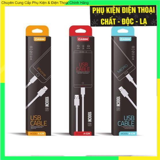 Cáp sạc casim chân micro - sạc nhanh siêu bền