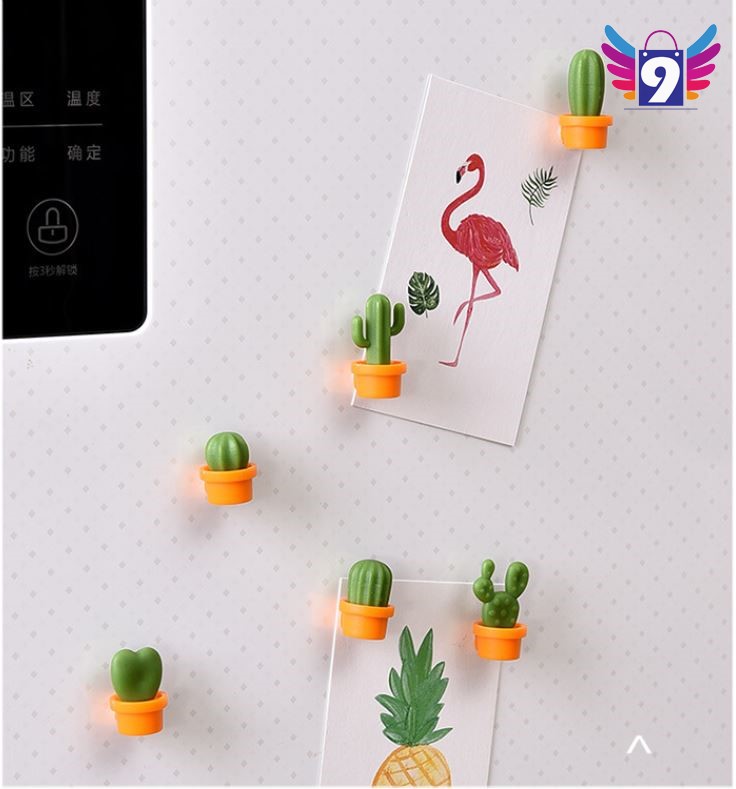 [3-5/8 Hoàn Tiền 25%] - [HCM]Nam châm hình chậu cây xương rồng trang trí tủ lạnh chặn giấy note 9STORE