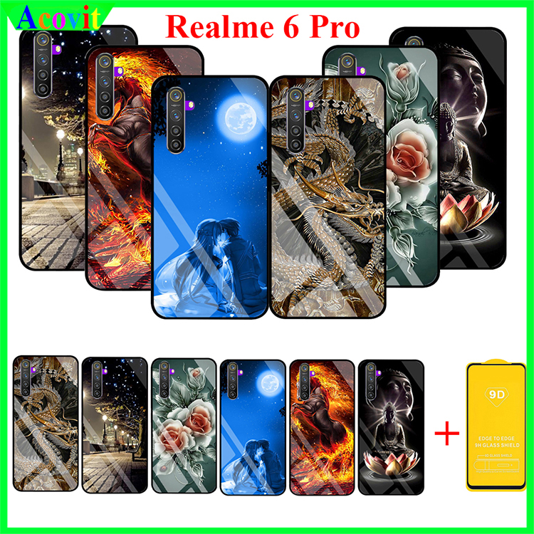 " Combo Ốp lưng REALME 6 PRO mặt kính 3D" _Kiểu dáng sang trọng, mặt kính siêu nét chống bẩn, chống bụi_ Hình ảnh sắc nét, Không mờ