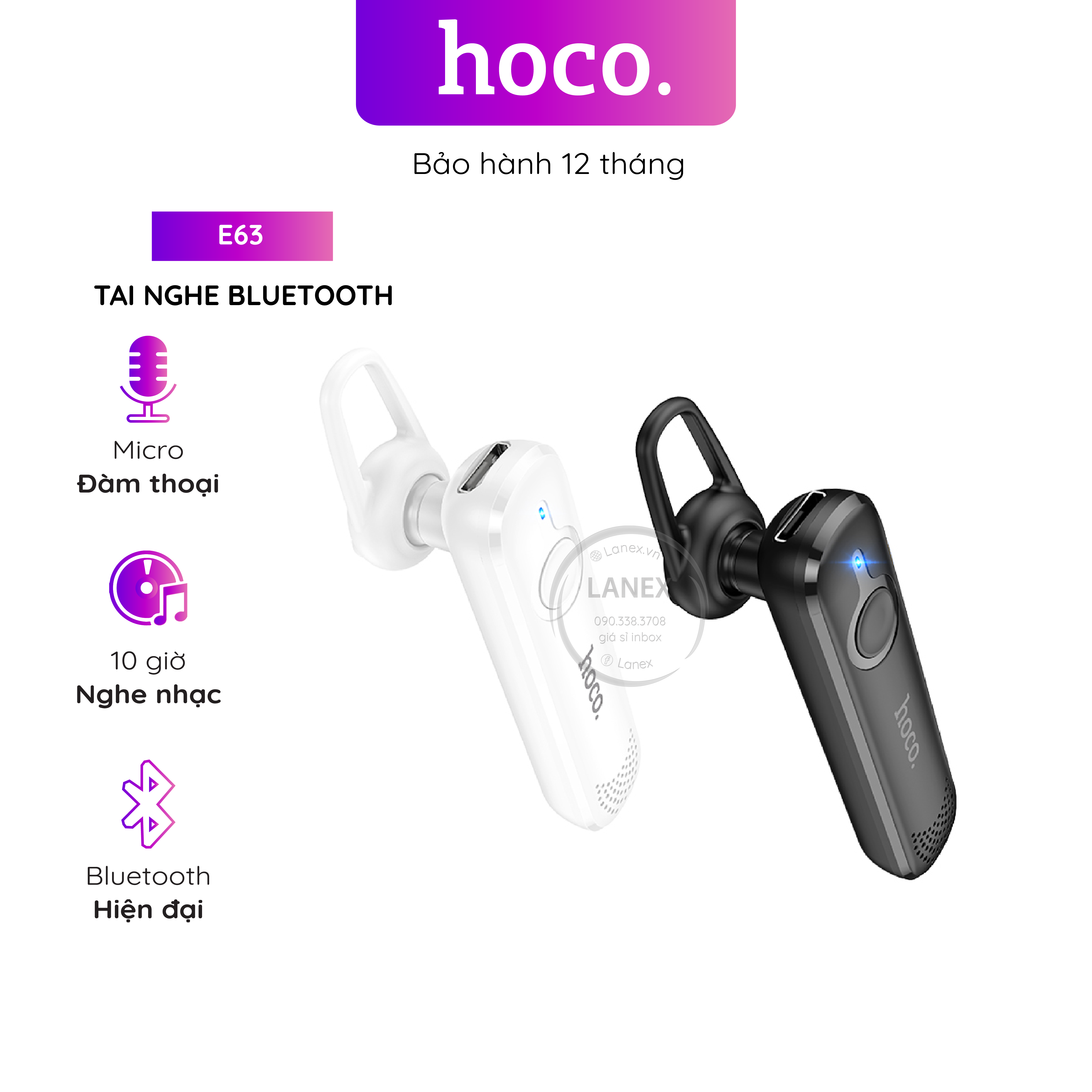 Tai nghe bluetooth hoco e63 1 bên v5.0 có mic