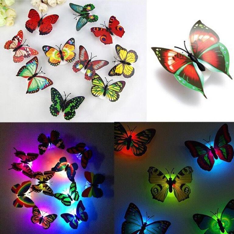 Combo 5 đèn ngủ led bướm dán tường siêu đẹp