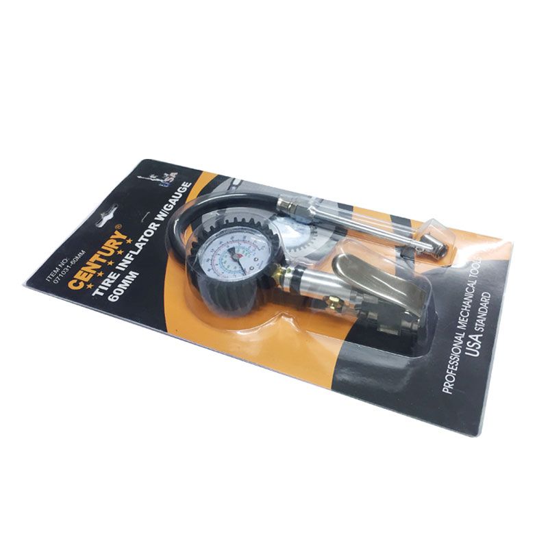 HCMTay Bơm lốp có Đồng Hồ Dạng Thẳng CENTURY TIRE INFLATOR W GAUGE 60MM