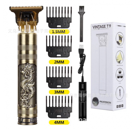 Tông đơ cắt tóc Gia Đình cao cấp, Tong đơn cắt tóc loại tốt VINTAGE T9 - Bộ tông đơ cắt tóc - Tong đơ cắt tóc chuyên nghiệp - Tông đơ cắt tóc loại tốt - Bộ cắt tóc nam đầy đủ - Máy cắt tóc loại xịn.