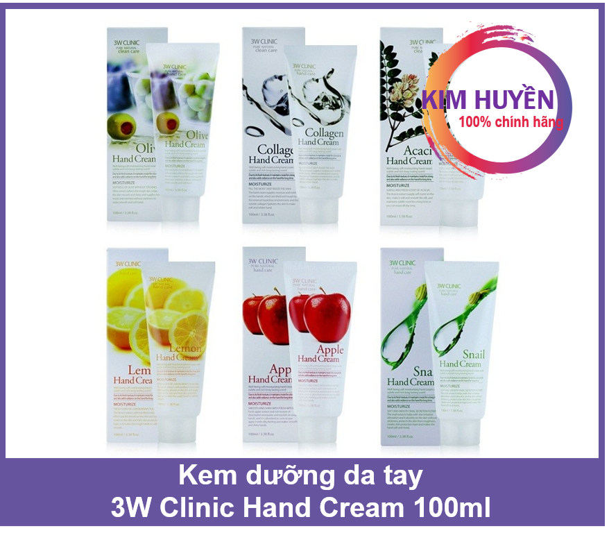 Kem dưỡng da tay 3W Clinic Hand Cream 100ml