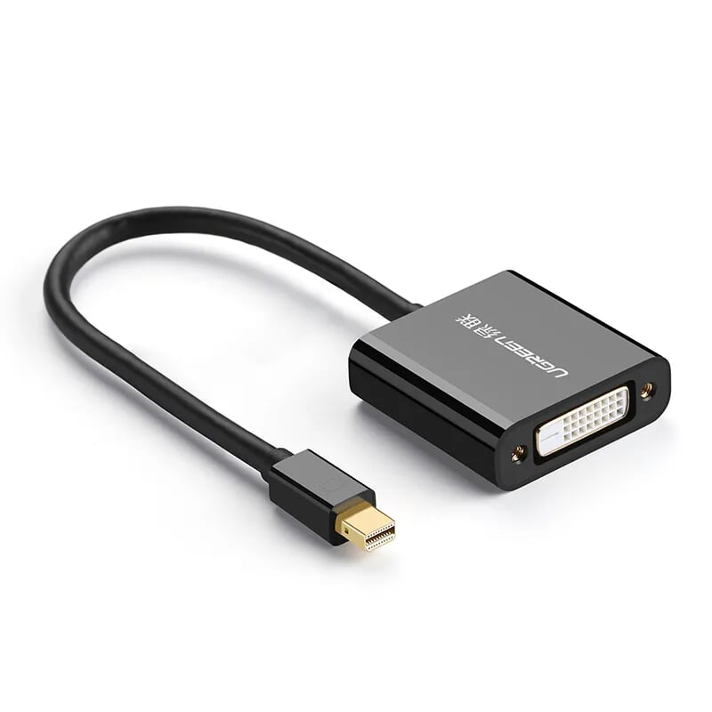 Ugreen 10448 15cm màu đen cáp chuyển đổi mini dp sang dvi 24+5 10448