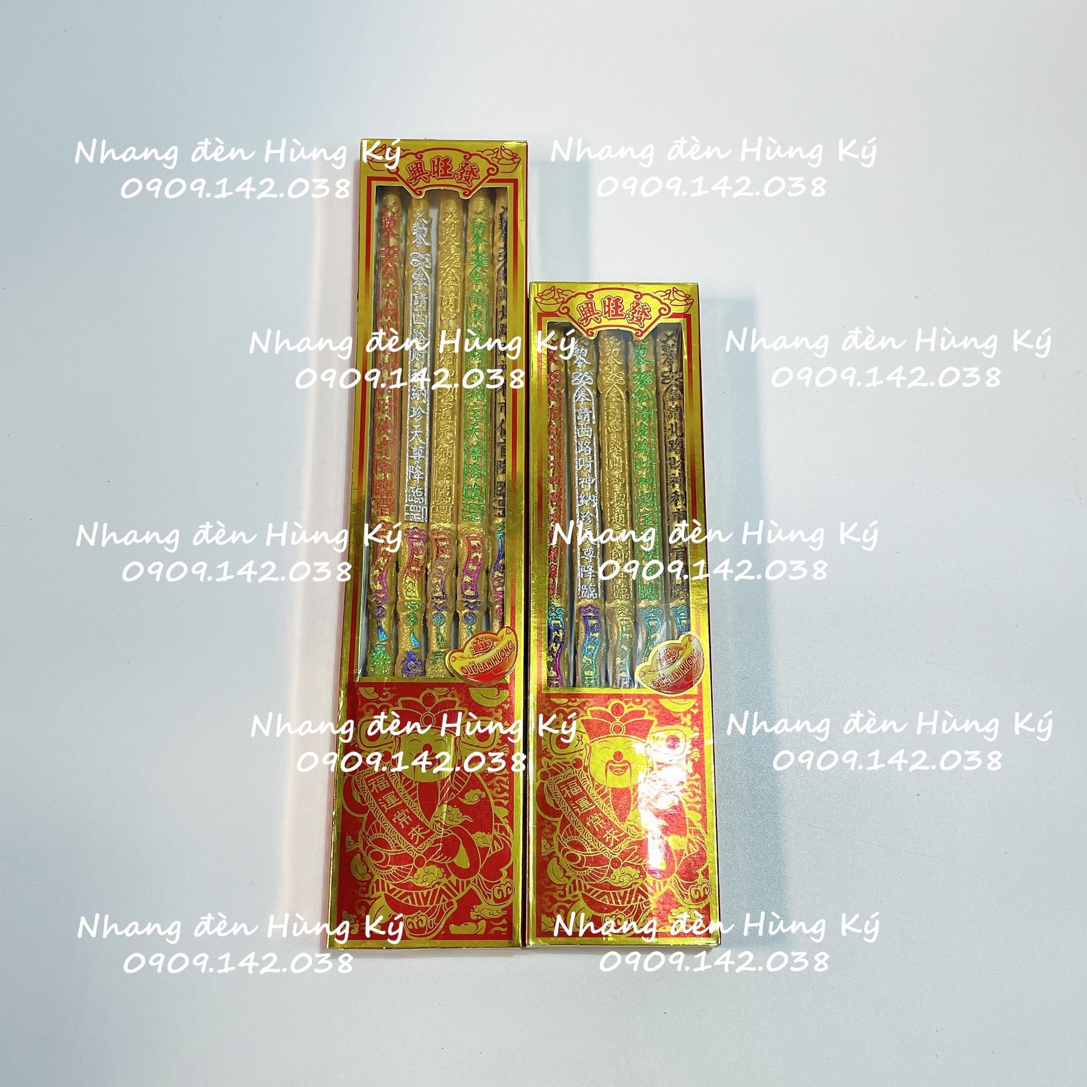 Nhang 5 cây Quế Lan Hương hộp đứng tàn