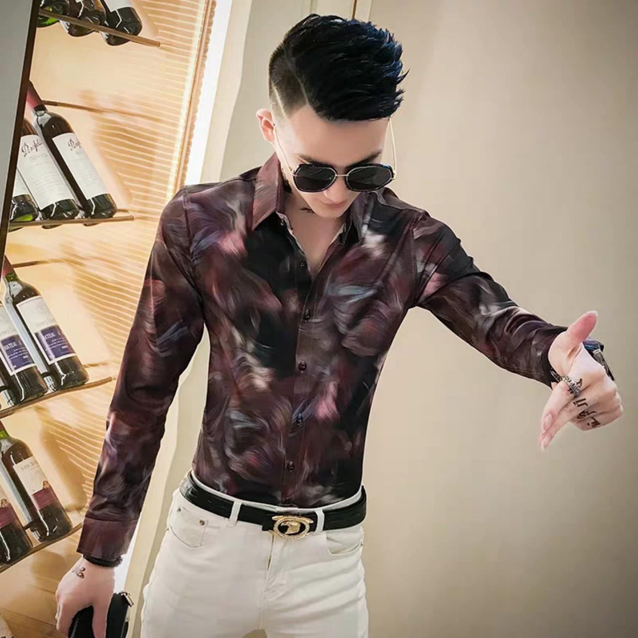 [HCM]ÁO SƠ MI NAM ĐẸP IN HỌA TIẾT 3D
