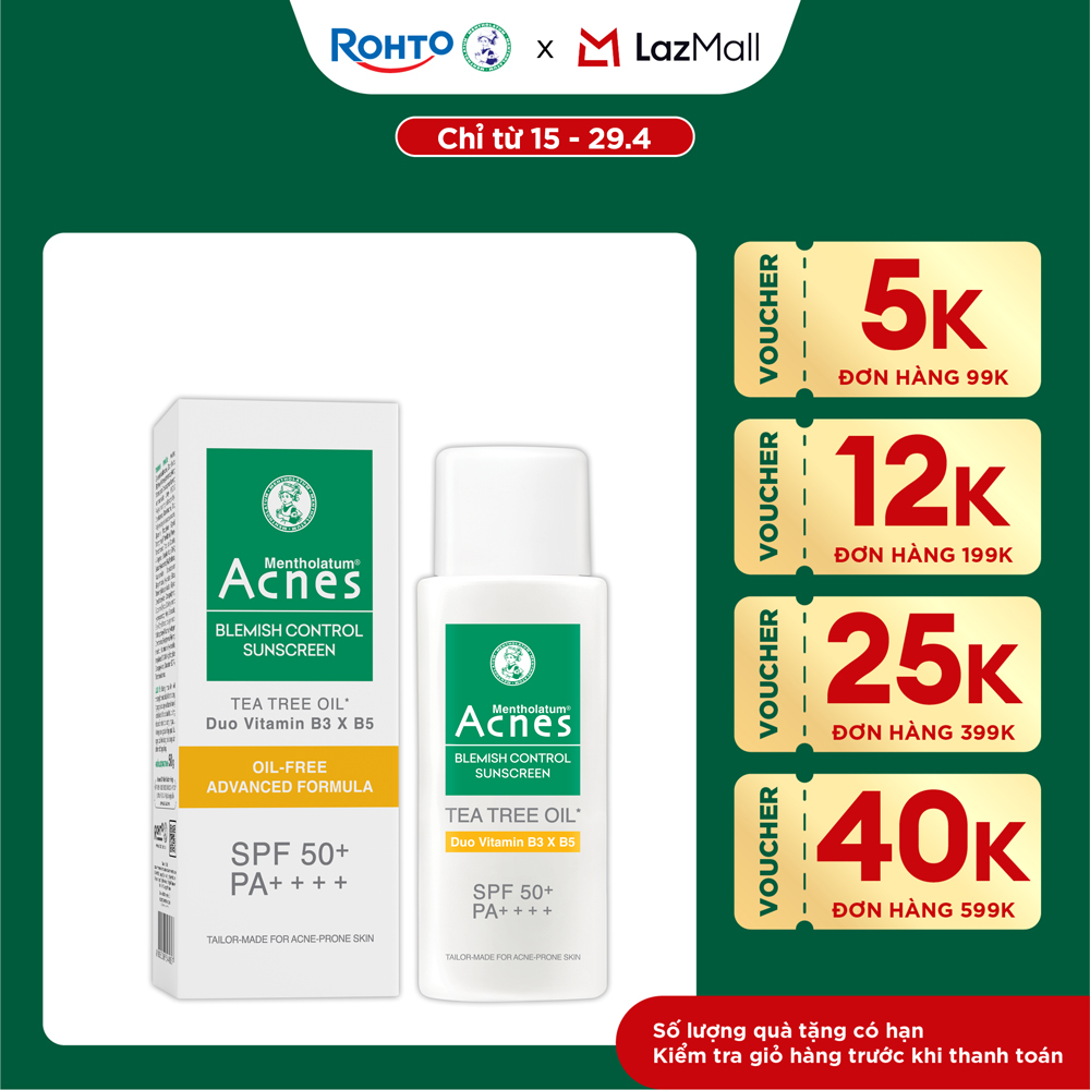 Kem chống nắng cho da dầu mụn Acnes Blemish Control Sunscreen 50ml