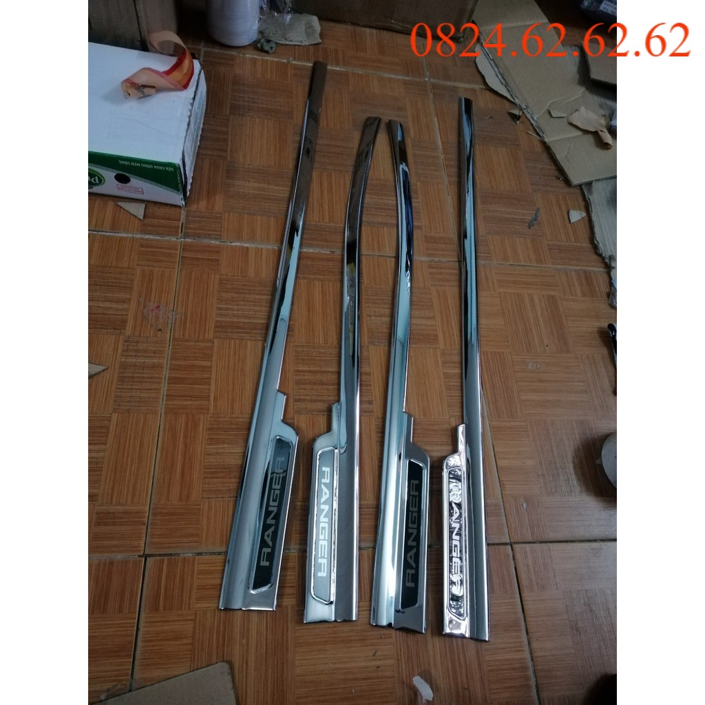 Bộ ốp nẹp viền Chân kính Ford Ranger đời 2013-2021 cao cấp - chất liệu innox cao cấp