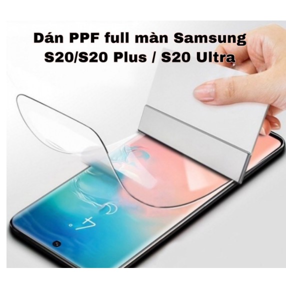 Miếng dán ppf samsung s20/s20+/s20 ultra/ note 20/ note 20 ultra full mặt trước và sau