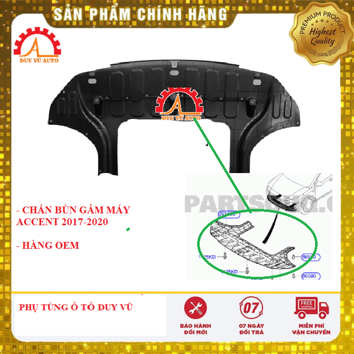chắn bùn gầm hyundai accent 2019-2020