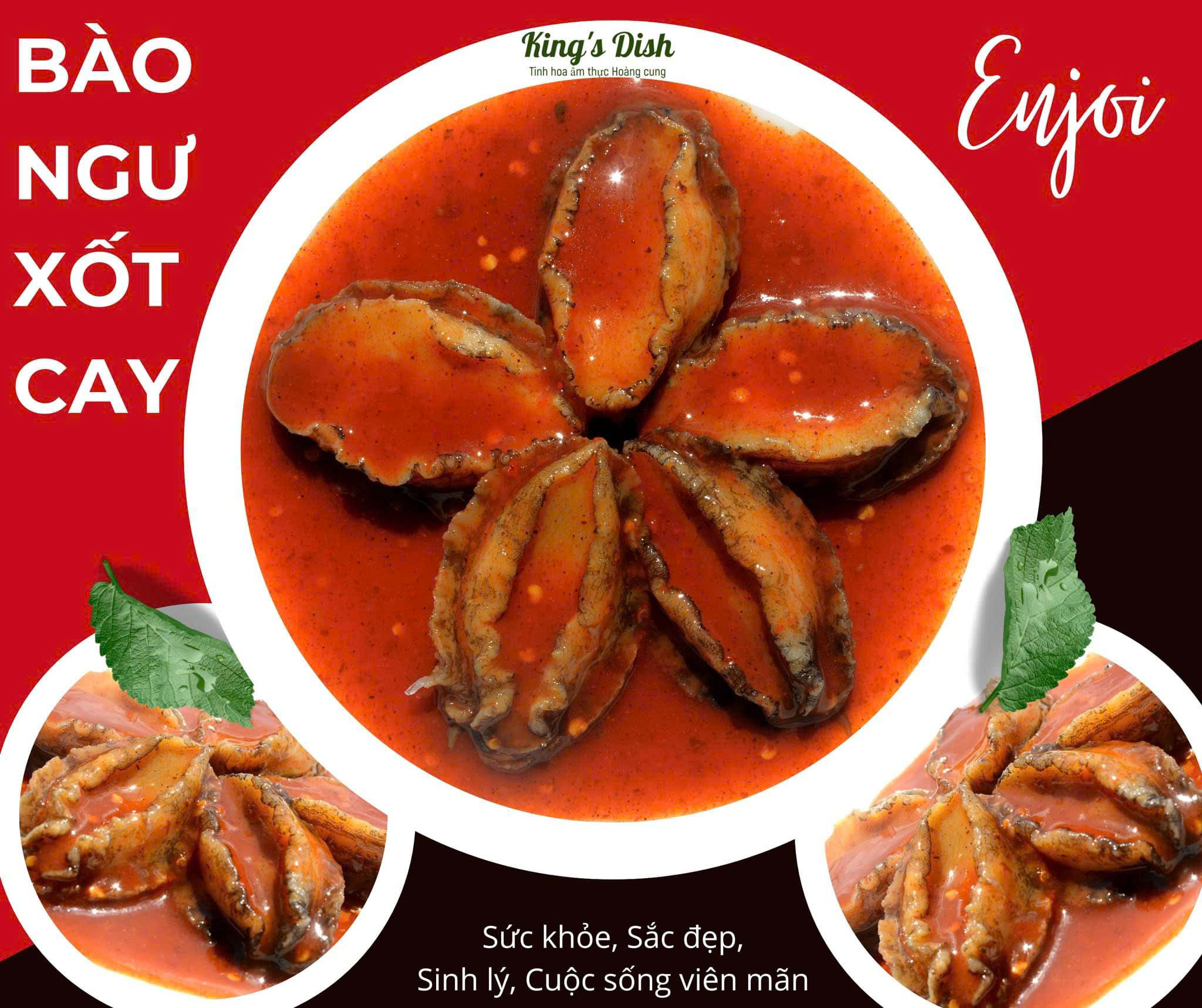 Bào Ngư Hàn Quốc Xốt Cay 200g KING'S DISH - Mua 5 tặng 3 Pate gan gà - Đặc Sản Hoàng Gia