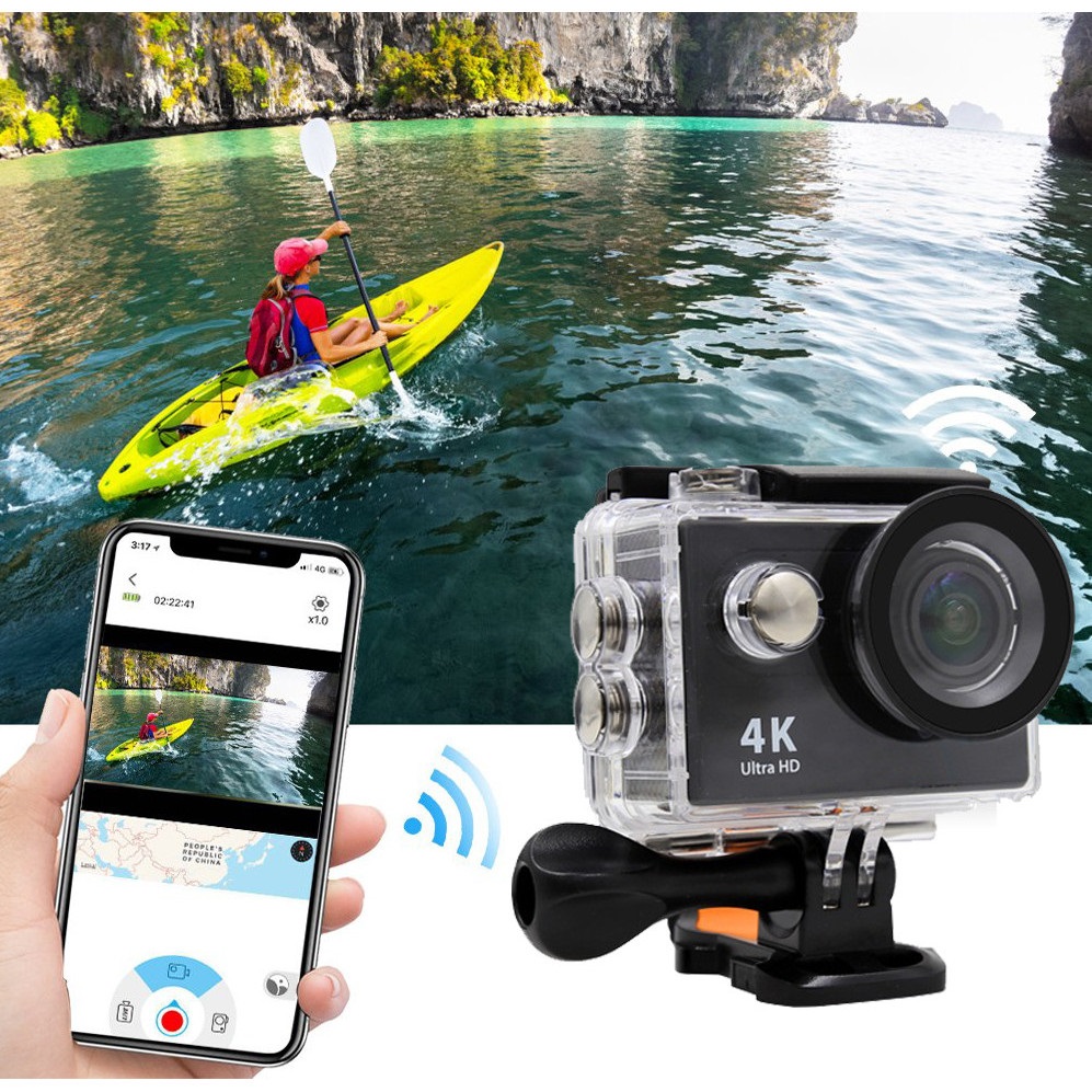 Camera Hành Trình 4k Ultra Hd Wifi Kết Nối Với Điện Thoại Live Stream H9r Cao Cấp Chất Lượng Video Chuẩn 4k Ultra Hd – Bảo Hành 12 Tháng