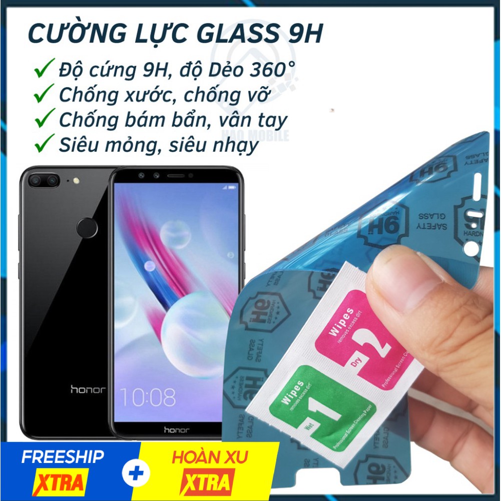 Dán cường lực dẻo nano trước, sau Huawei Honor 9 Lite