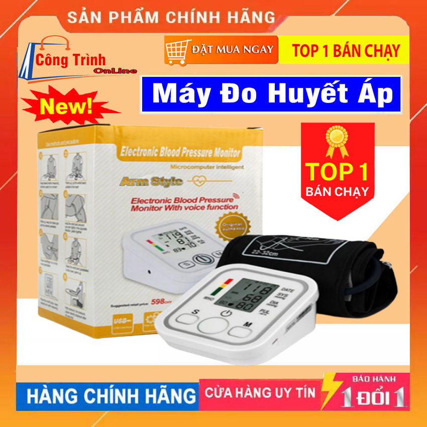 Máy đo huyết áp nhịp tim điện tử arm style tự động chuẩn xác 100%- công nghệ tự động thông minh