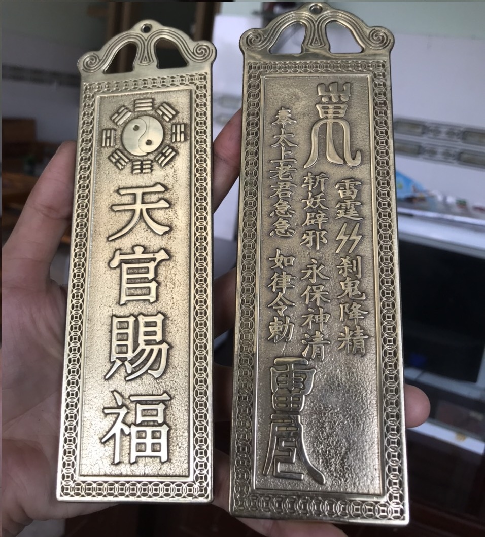 Đồng Nguyên Chất, Kim Bài Thiên Quan Ban Phước dài 19cm