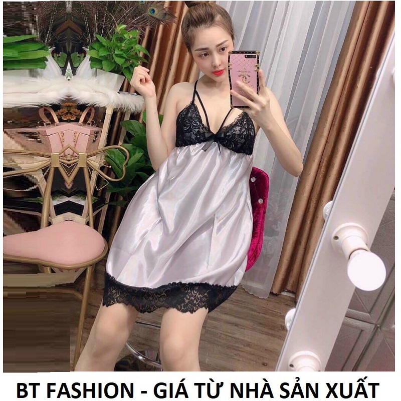 Đầm Mặc Nhà Vải Phi Bóng Mềm Mát - BT Fashion ( HD1) | Lazada.vn