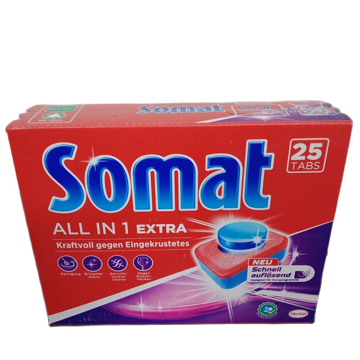 Viên rửa bát ( làm bóng )cao cấp Somat All in 1 Extra 10 Multi Hộp 25 viên -Đức