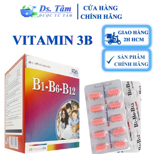 B1 B6 B12 - Bổ sung VITAMIN nhóm B (B1, B6, B12) cho cơ thể, hỗ trợ tăng cường sức khỏe nâng cao sức để kháng
